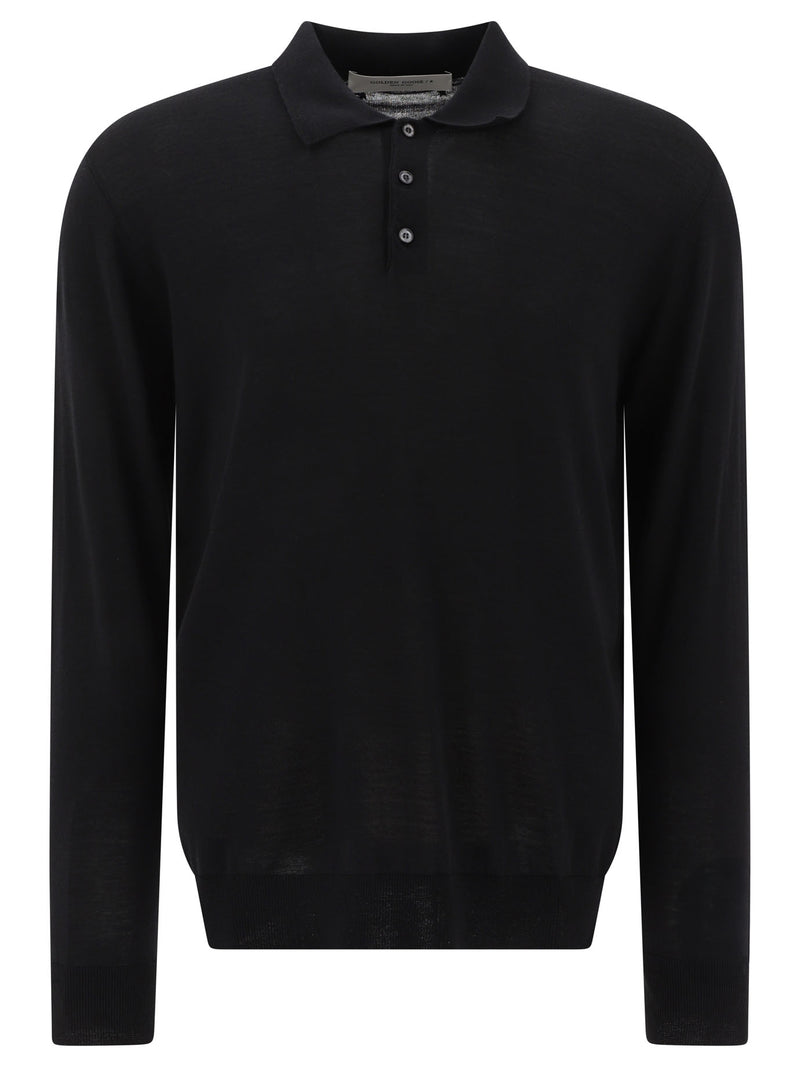 Golden Goose Golden Goose Wool Polo Sweater Black - World Class Fashion
