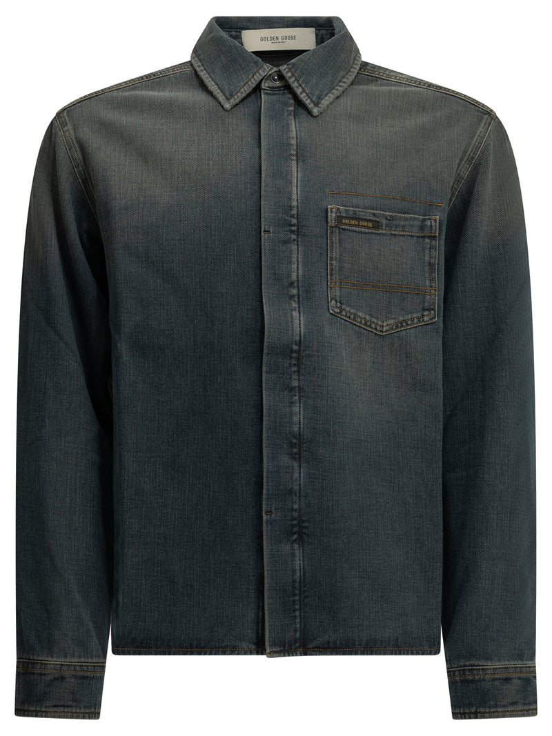 Golden Goose Golden Goose Casual Denim Shirt Blue - World Class Fashion