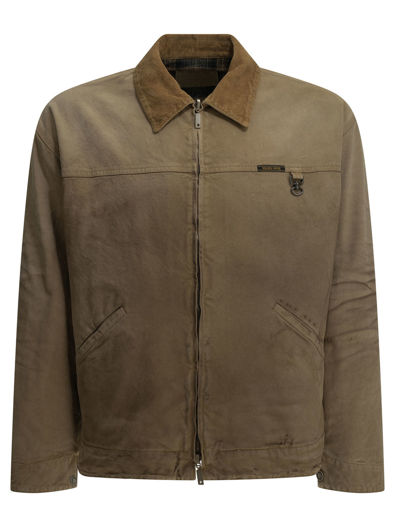 Golden Goose Golden Goose Cotton Bomber Jacket Beige - World Class Fashion