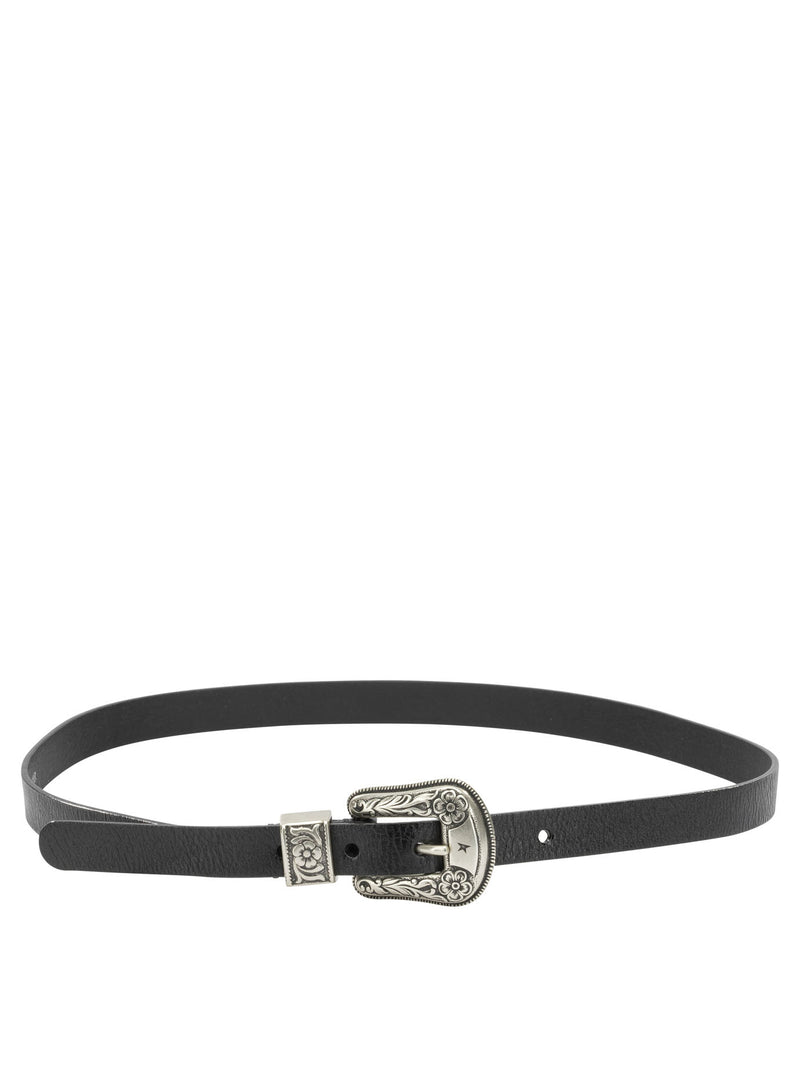 Golden Goose Golden Goose Hip Lace Leather Belt Black - World Class Fashion