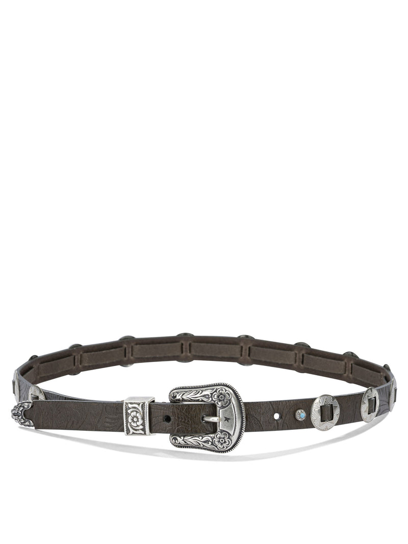 Golden Goose Golden Goose Lace Leather Belt Green Women - World Class Fashion