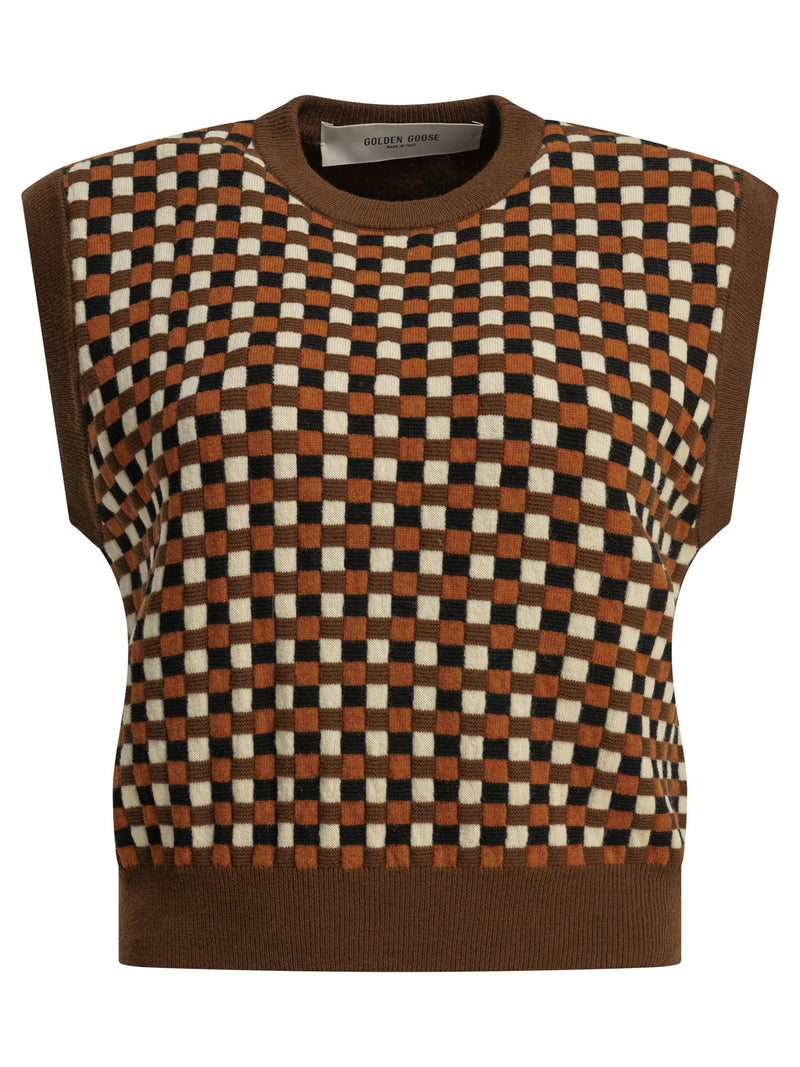 Golden Goose Golden Goose Roby Vest Brown - World Class Fashion