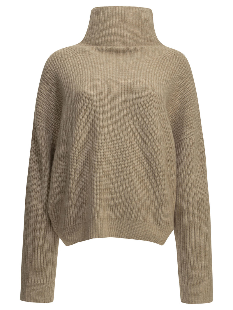 Isabel Marant Isabel Marant Brooke Turtleneck Sweater Beige - World Class Fashion