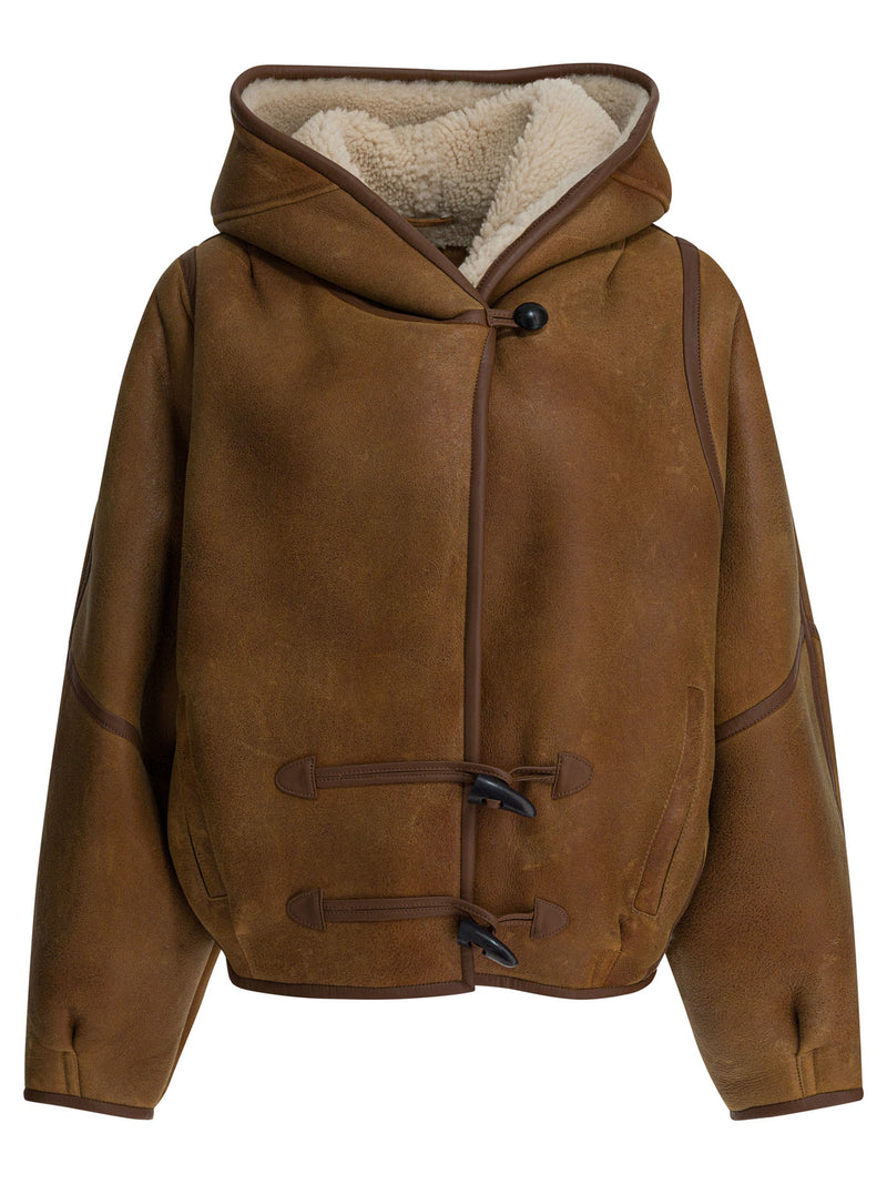 Isabel Marant Isabel Marant Amiel Shearling Jacket Brown - World Class Fashion