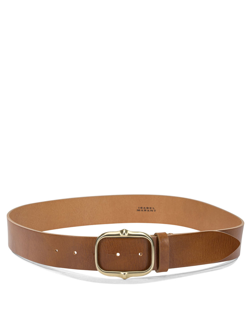 Isabel Marant Isabel Marant Holis Leather Belt Brown - World Class Fashion