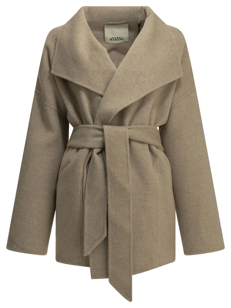 Isabel Marant Isabel Marant Ceaton Short Coat Beige - World Class Fashion