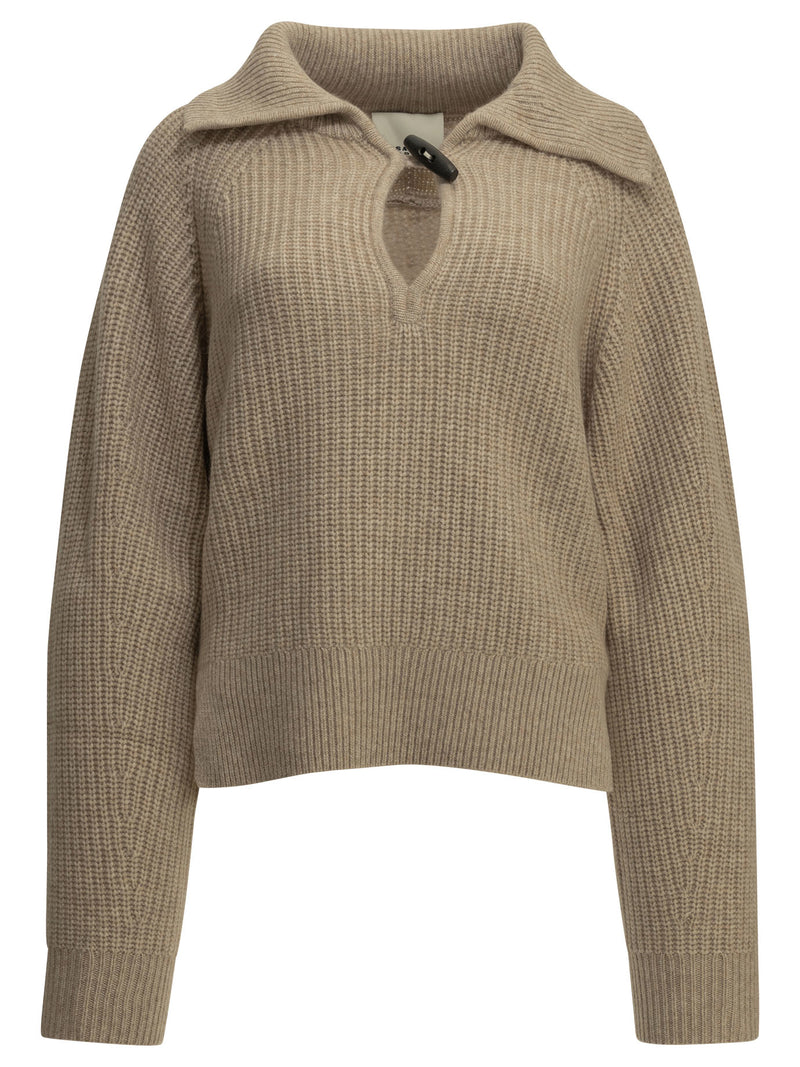Isabel Marant Isabel Marant Miranda Polo Sweater Beige - World Class Fashion