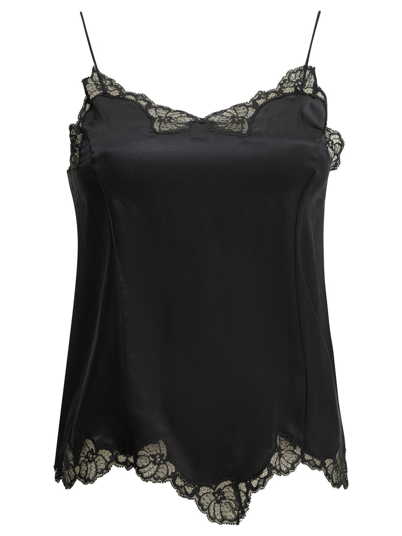 Isabel Marant Isabel Marant Amael Silk Blend Top Black - World Class Fashion