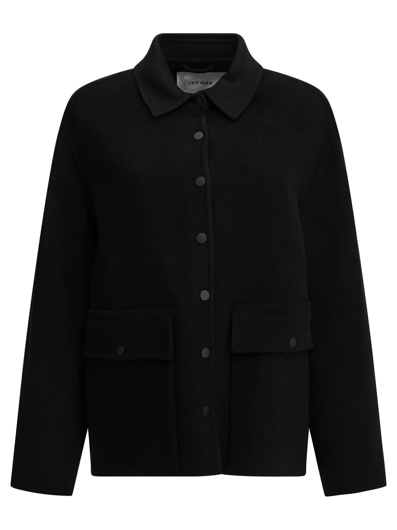 Ivy Oak Ivy Oak Wool Nylon Jacket Black Women - World Class Fashion
