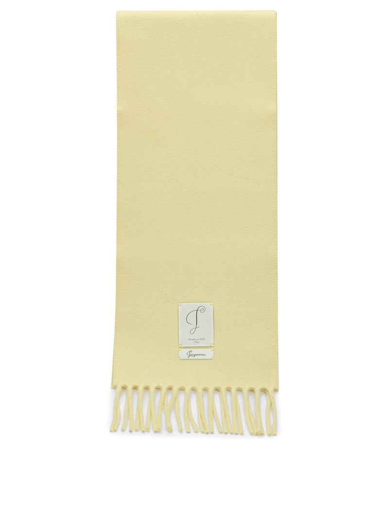 Jacquemus Jacquemus L'Echarpe Cavallo Fringed Scarf Yellow - World Class Fashion