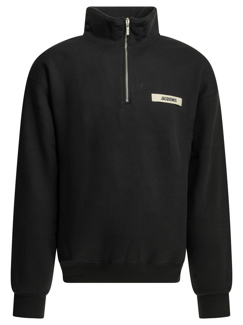 Jacquemus Jacquemus Le Camionneur Gros Grain Half Zip Sweatshirt - World Class Fashion
