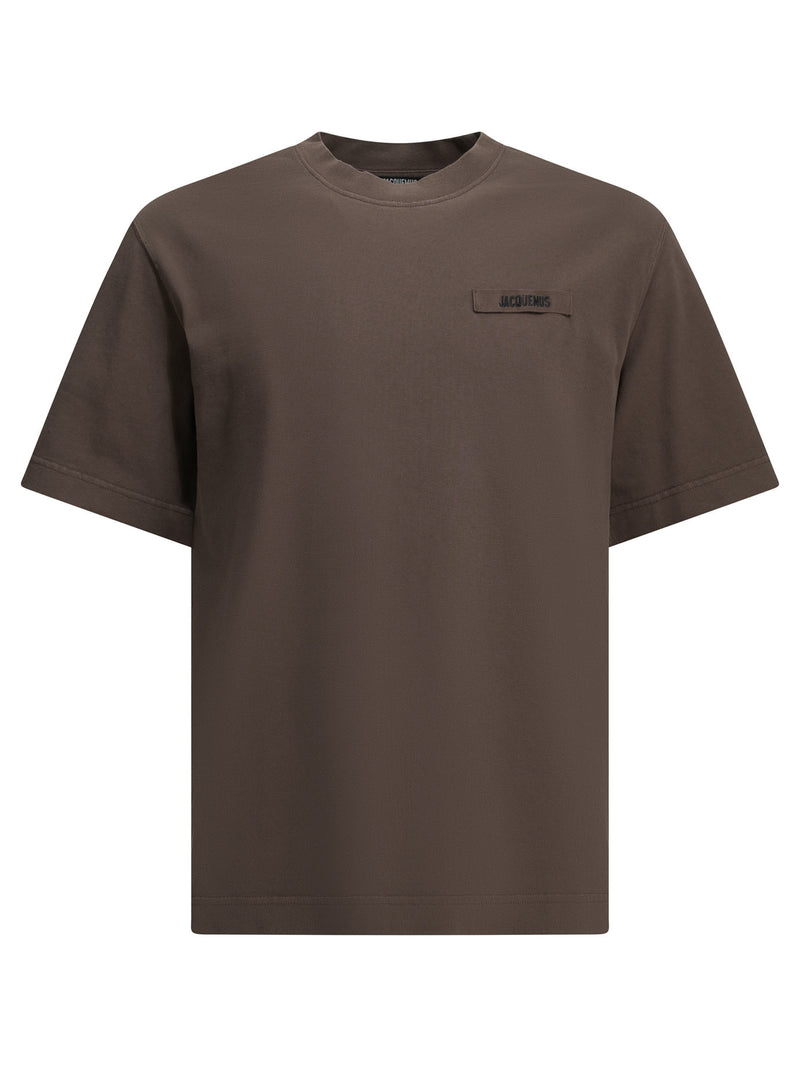 Jacquemus Jacquemus Gros Grain Crew-neck T-shirt Brown - World Class Fashion