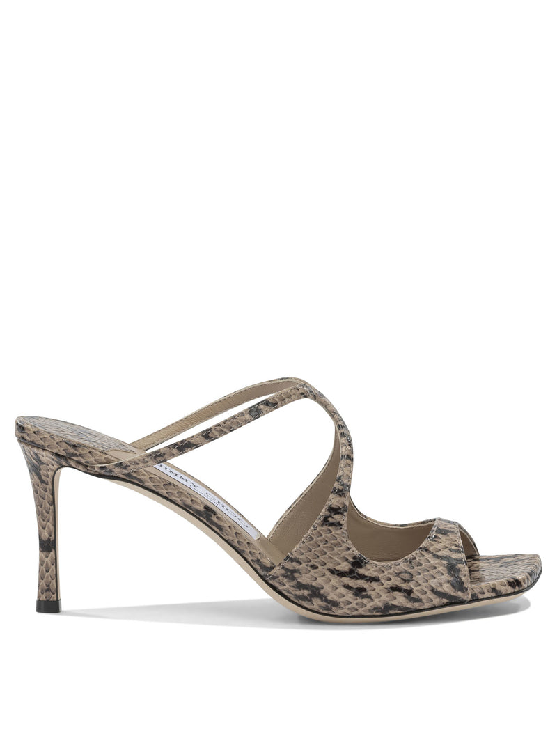 Jimmy Choo Jimmy Choo Anise 75mm Heeled Sandals Beige - World Class Fashion