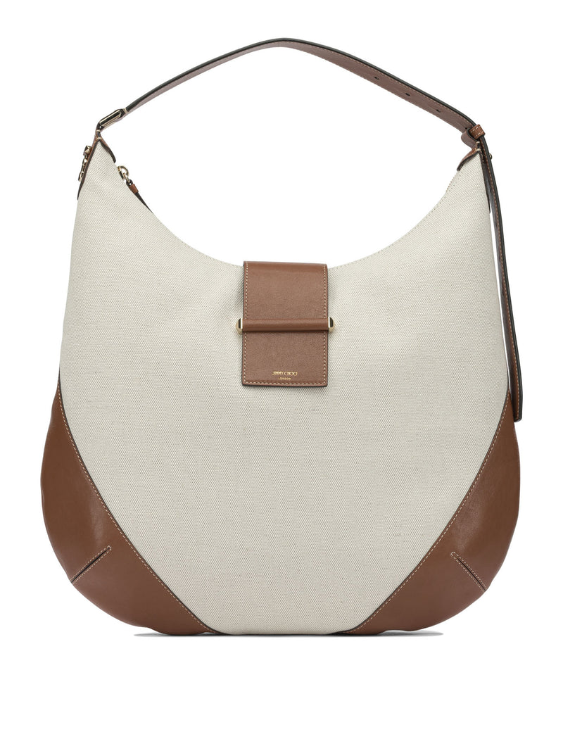 Jimmy Choo Bolso de hombro grande Jimmy Choo Bar Hobo Beige - World Class Fashion