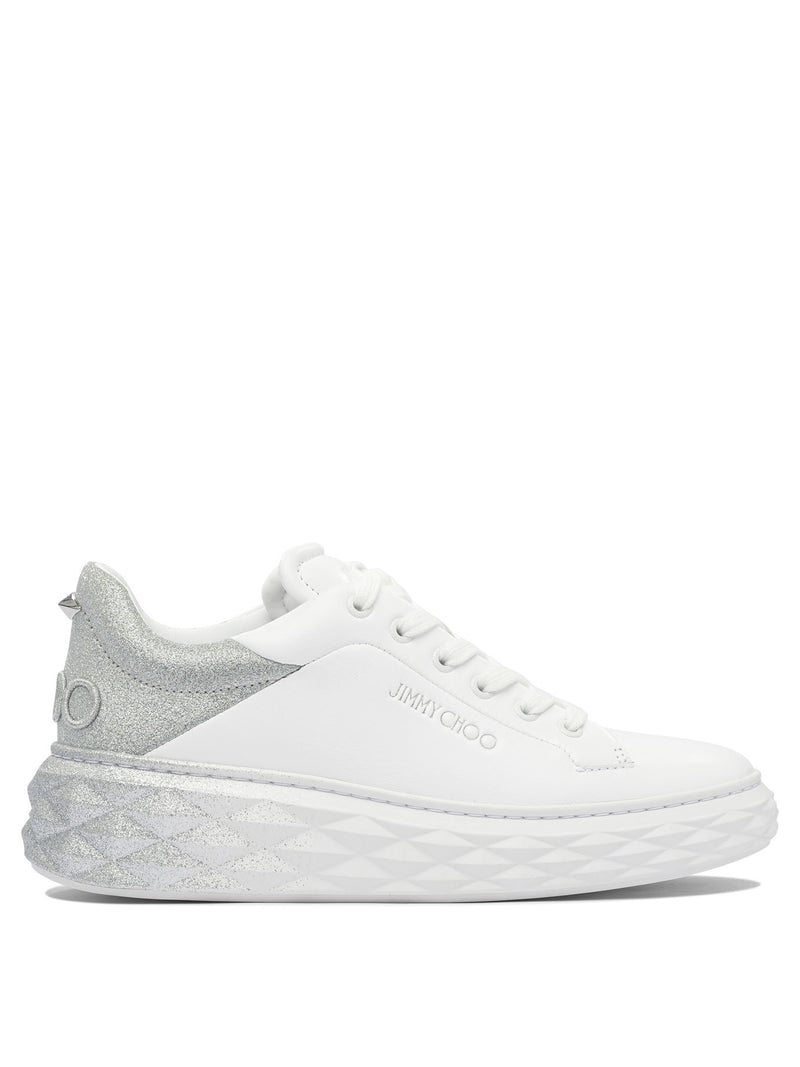 Jimmy Choo Jimmy Choo Diamond Maxi F II White/Silver Women Sneakers - World Class Fashion
