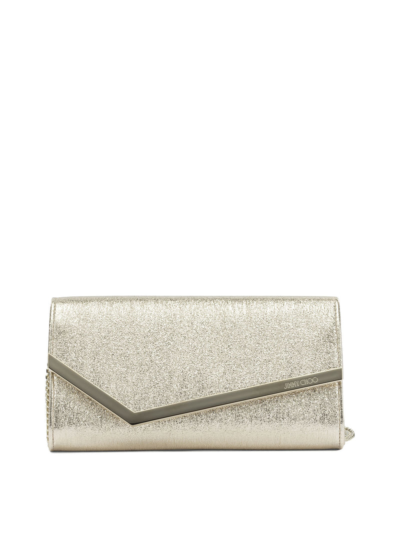 Jimmy Choo Bolso de mano Emmie de Jimmy Choo, dorado, para mujer - World Class Fashion