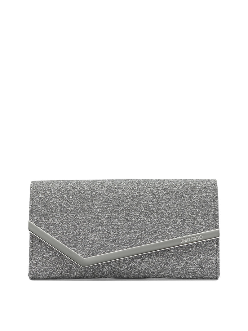 Jimmy Choo Jimmy Choo Emmie Clutch Silver Women - World Class Fashion