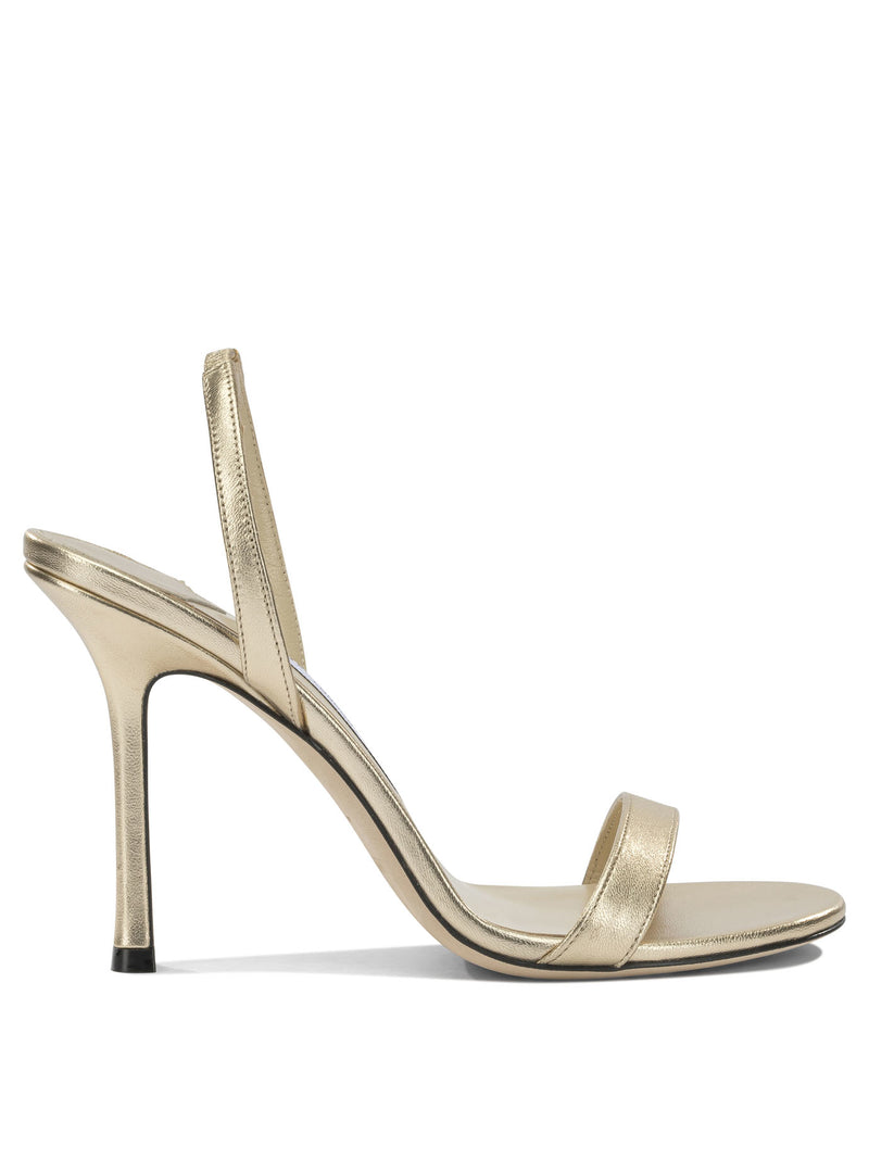 Jimmy Choo Jimmy Choo Jenn 100mm Heeled Sandals Gold - World Class Fashion