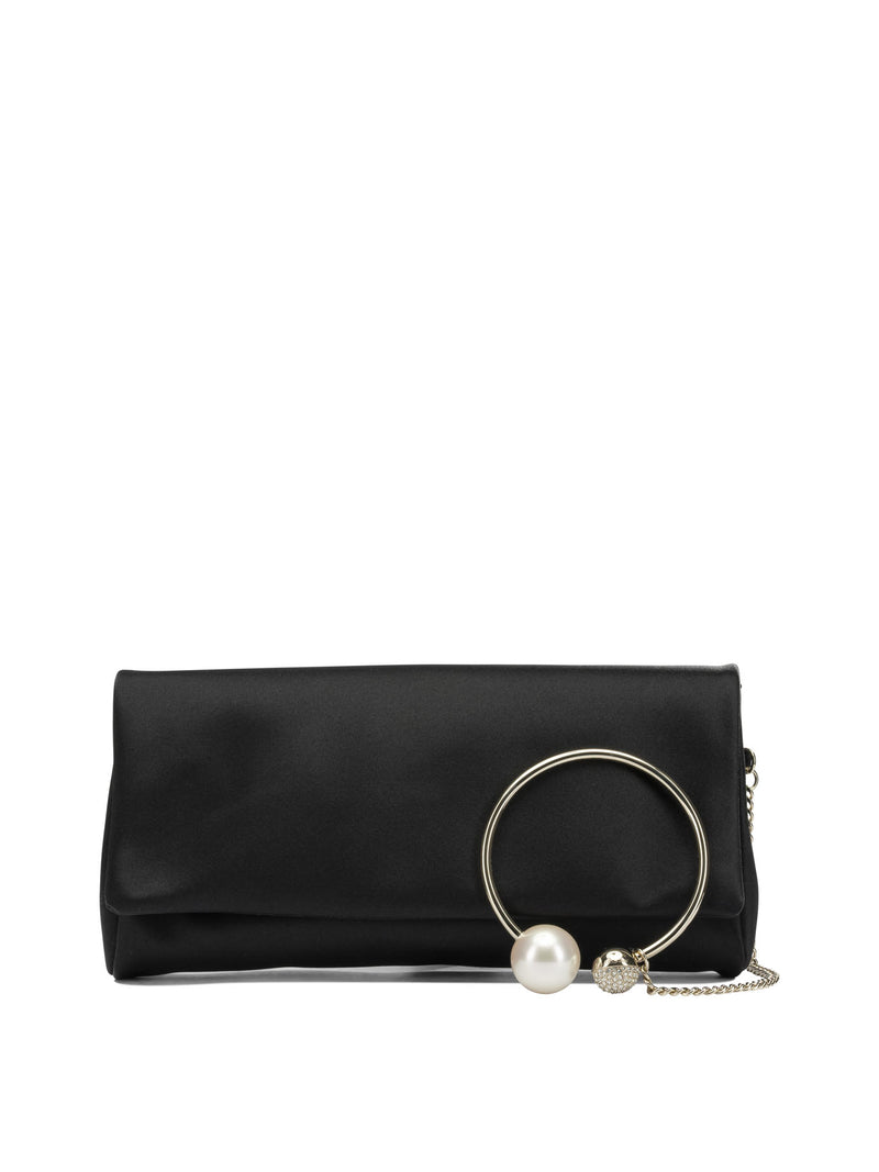 Jimmy Choo Jimmy Choo Xandra Clutch Bag Black/Light Gold - World Class Fashion