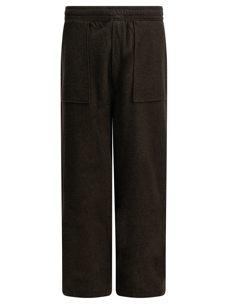 Maison Kitsuné Maison Kitsuné Casual Fleece Pants Brown - World Class Fashion