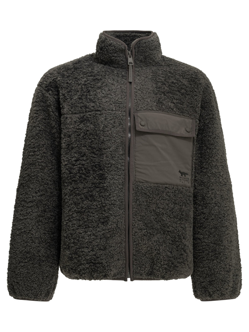 Maison Kitsuné Maison Kitsuné Fleece Jacket Grey Men - World Class Fashion