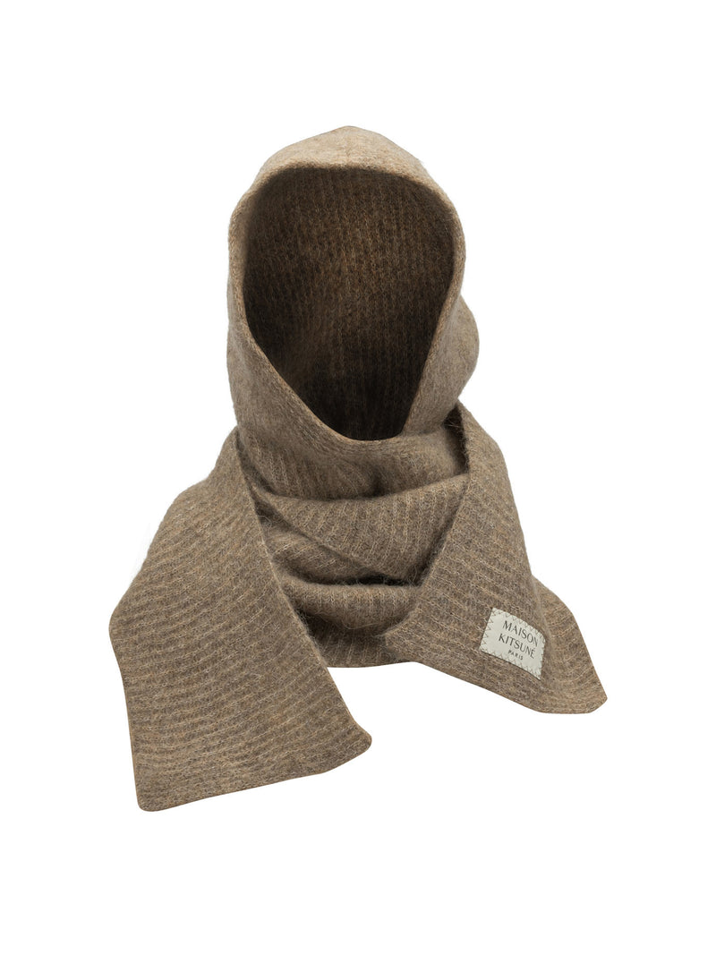 Maison Kitsuné Maison Kitsuné Hooded Scarf Brown Women - World Class Fashion