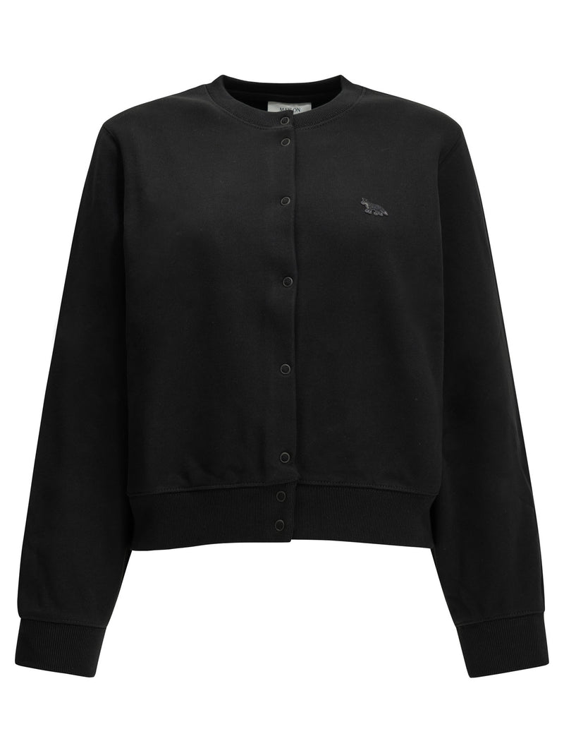 Maison Kitsuné Maison Kitsuné Baby Fox Sweatshirt Cardigan Black - World Class Fashion