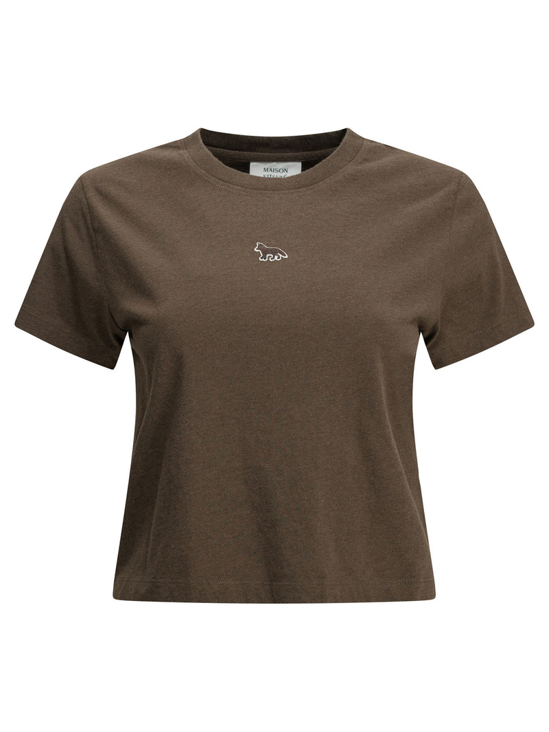 Maison Kitsuné Maison Kitsuné Baby Fox Crew-neck T-shirt Brown - World Class Fashion