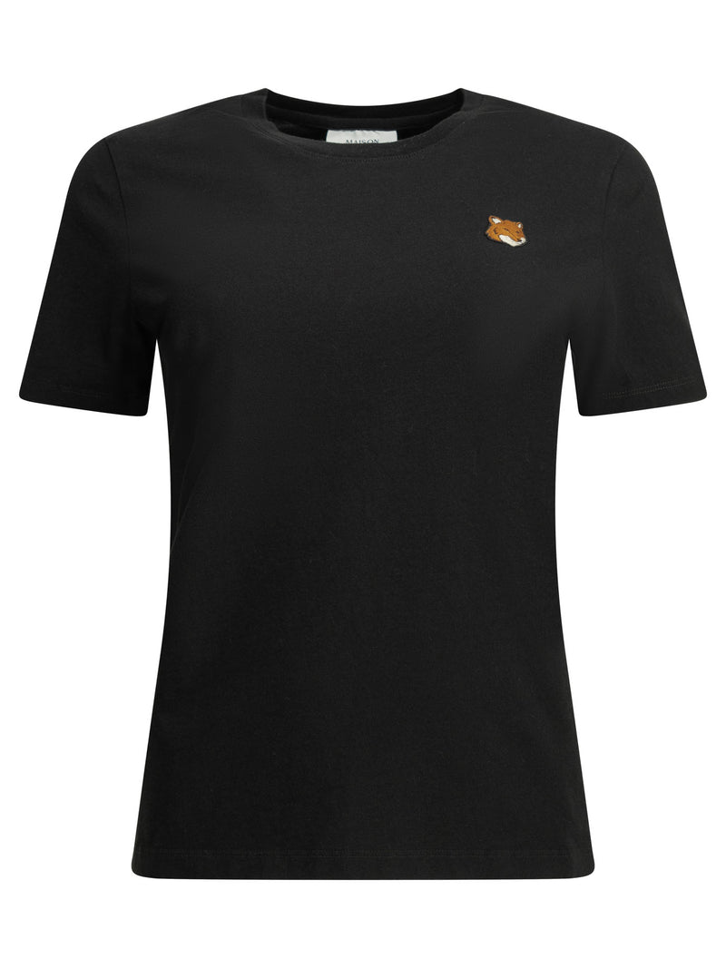 Maison Kitsuné Maison Kitsuné Fox Head Crew-neck T-shirt Black - World Class Fashion