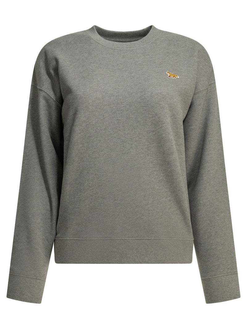 Maison Kitsuné Maison Kitsuné Baby Fox Crew-neck Sweatshirt Grey - World Class Fashion