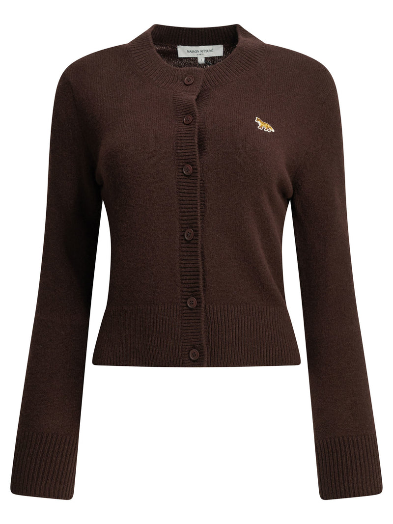 Maison Kitsuné Maison Kitsuné Baby Fox Cardigan Brown - World Class Fashion