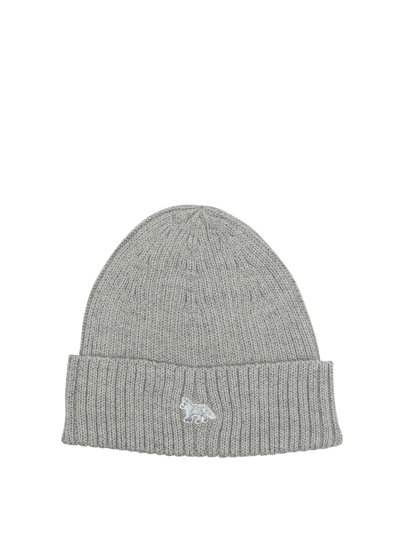 Maison Kitsuné Maison Kitsuné Baby Fox Beanie Grey - World Class Fashion