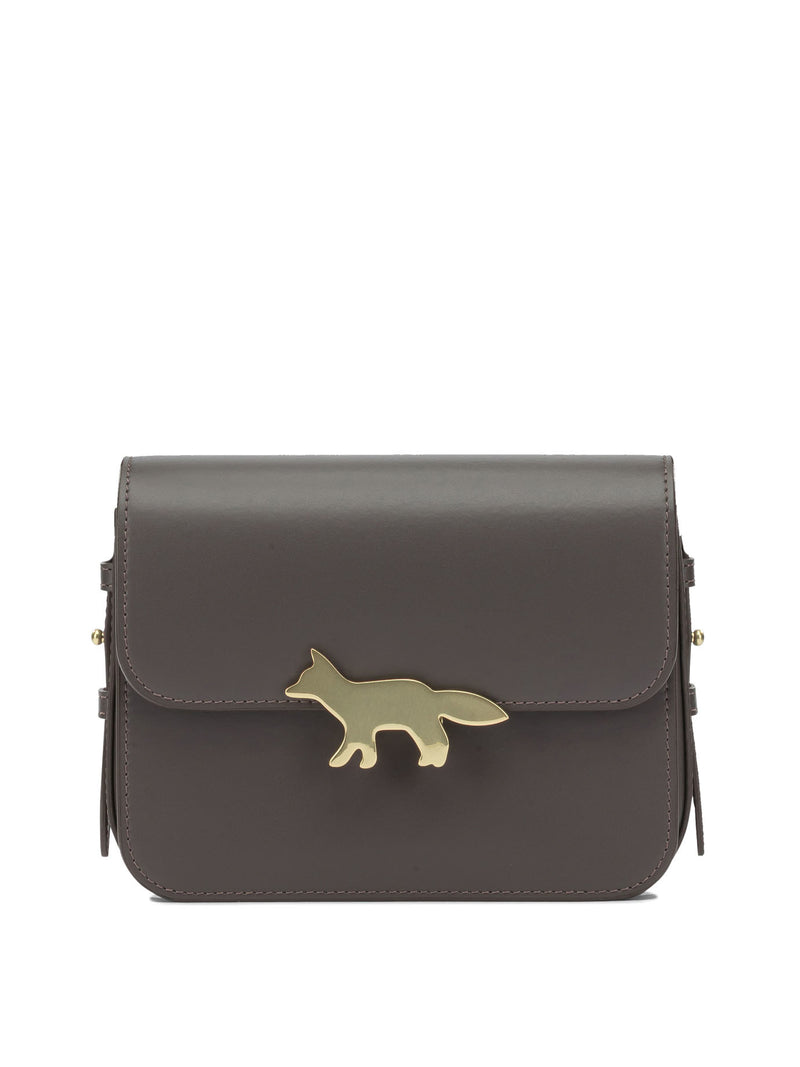 Maison Kitsuné Maison Kitsuné Edie Small Crossbody Bag Brown - World Class Fashion