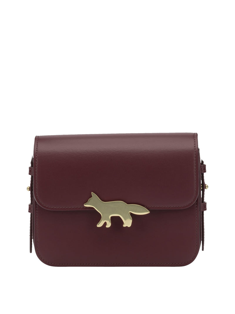 Maison Kitsuné Maison Kitsuné Edie Small Crossbody Bag Bordeaux - World Class Fashion
