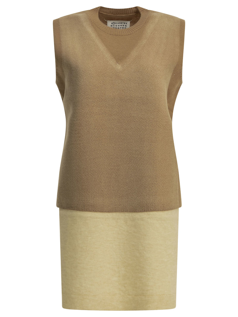 Maison Margiela Maison Margiela Virgin Wool Vest Beige Women - World Class Fashion