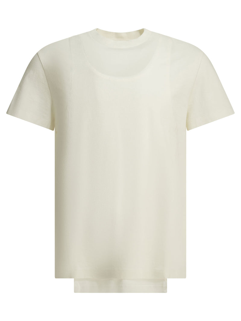 Maison Margiela Maison Margiela Double Layer Crew-neck T-shirt White - World Class Fashion