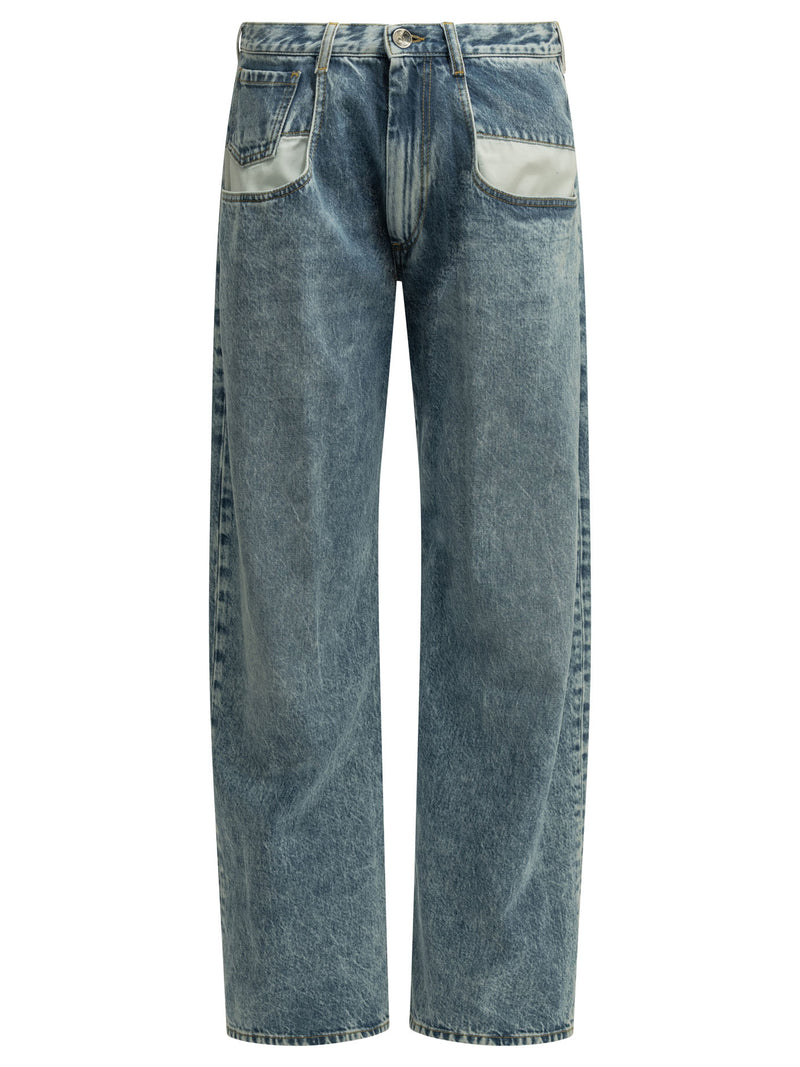 Maison Margiela Maison Margiela Boyfriend Straight-leg Jeans Light Blue - World Class Fashion