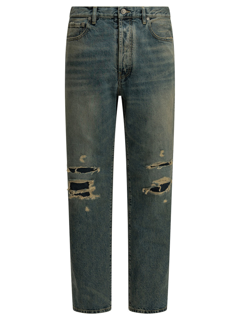 Maison Margiela Maison Margiela Distressed Straight-leg Jeans Blue - World Class Fashion