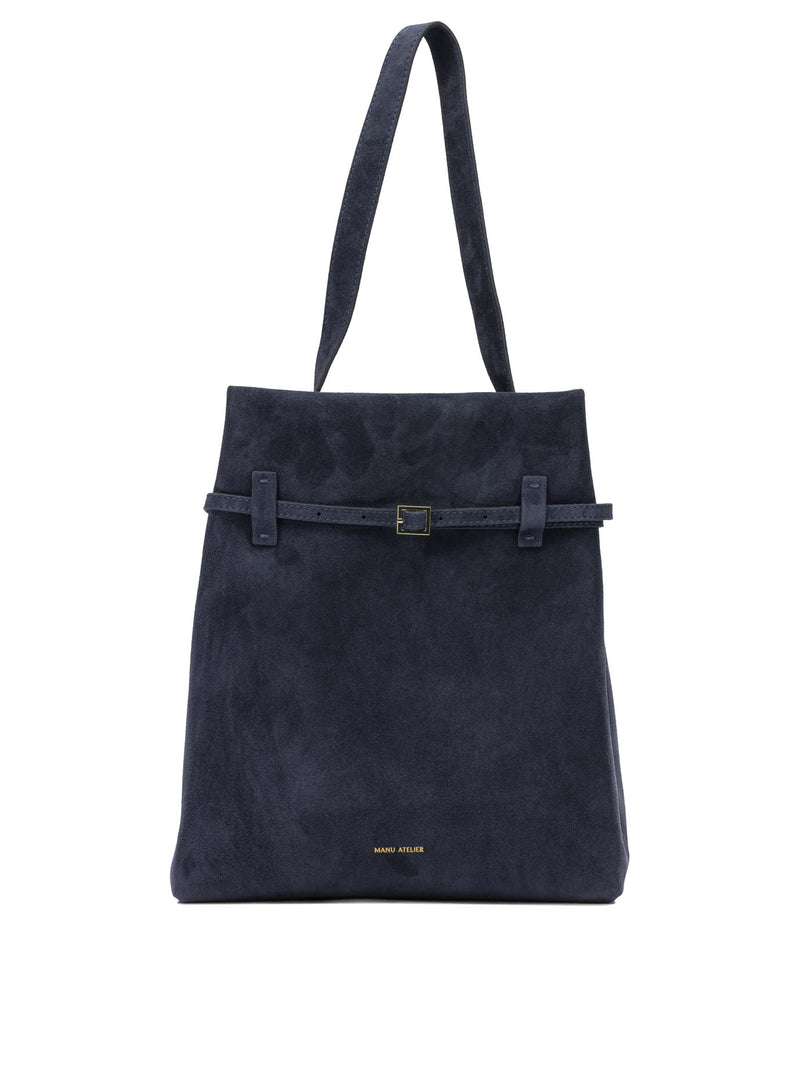 Manu Atelier Manu Atelier Tote Du Jour Medium Dark Navy Shoulder Bag - World Class Fashion