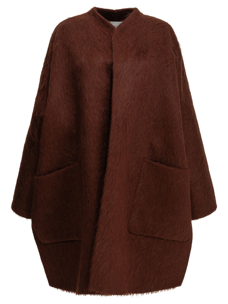 Max Mara Max Mara Short Alpaca Wool Coat Red Women - World Class Fashion