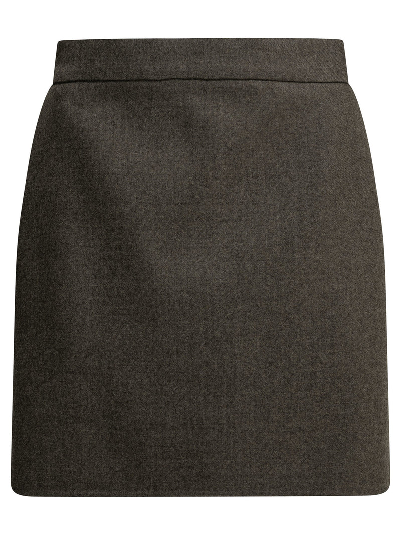 Max Mara Max Mara Wool Miniskirt Grey Women - World Class Fashion