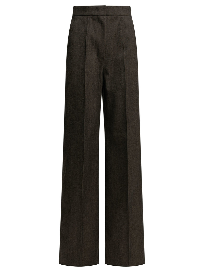 Max Mara Max Mara Tailored Wool Pants Brown Women - World Class Fashion