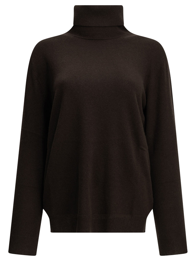 Max Mara Max Mara Wool Cashmere Turtleneck Sweater Brown - World Class Fashion