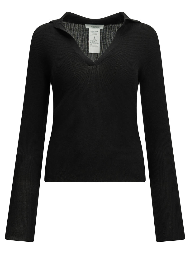Max Mara Max Mara Cashmere Polo Shirt Black - World Class Fashion