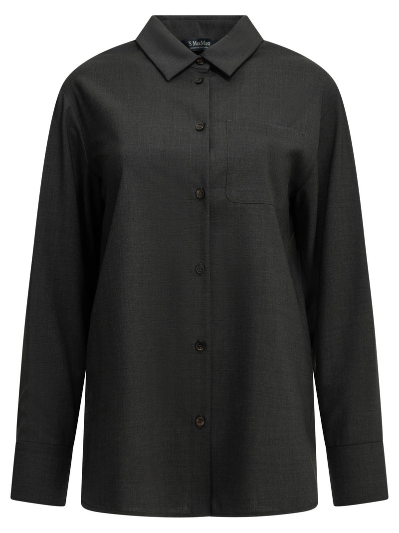 Max Mara S Max Mara S Virgin Wool Casual Shirt Grey Women - World Class Fashion