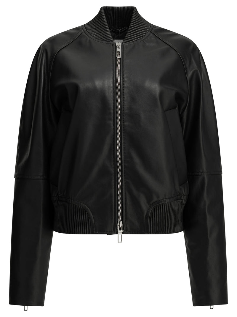 Max Mara Sportmax Max Mara Sportmax Nappa Leather Jacket Black - World Class Fashion