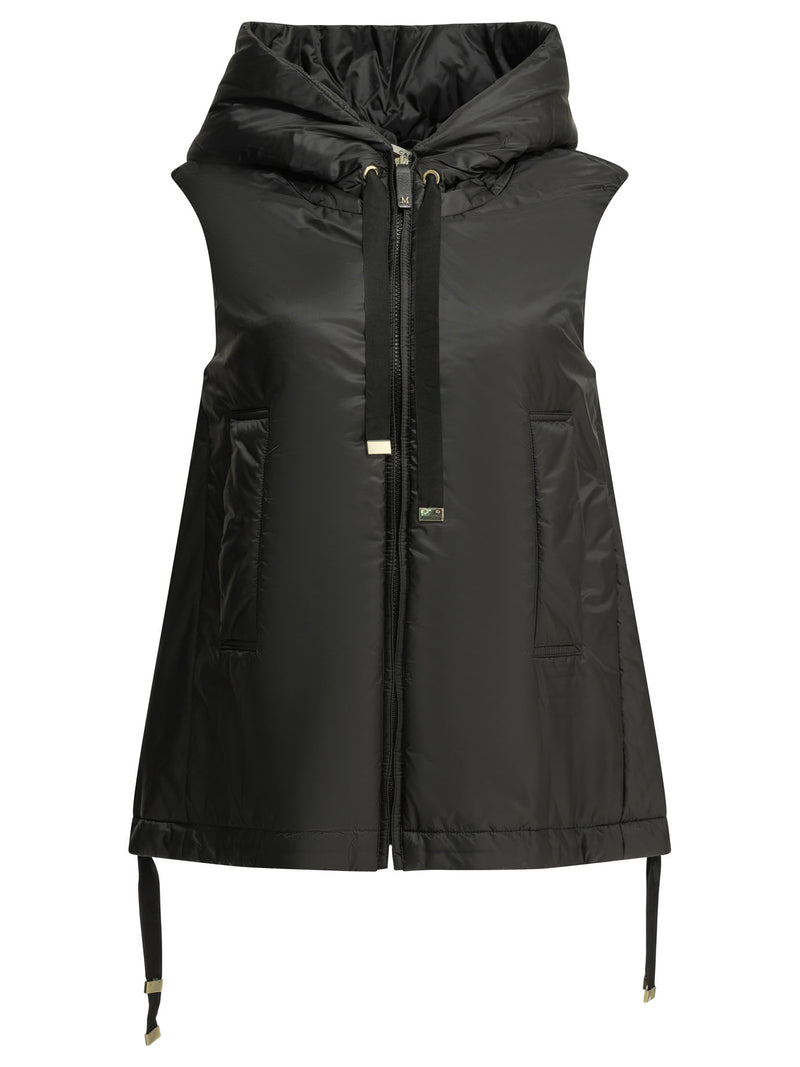 Max Mara The Cube Max Mara The Cube Water-repellent Sleeveless Jacket Black - World Class Fashion