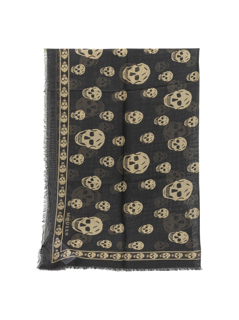 Alexander McQueen Alexander McQueen Modal Silk Scarf Black - World Class Fashion