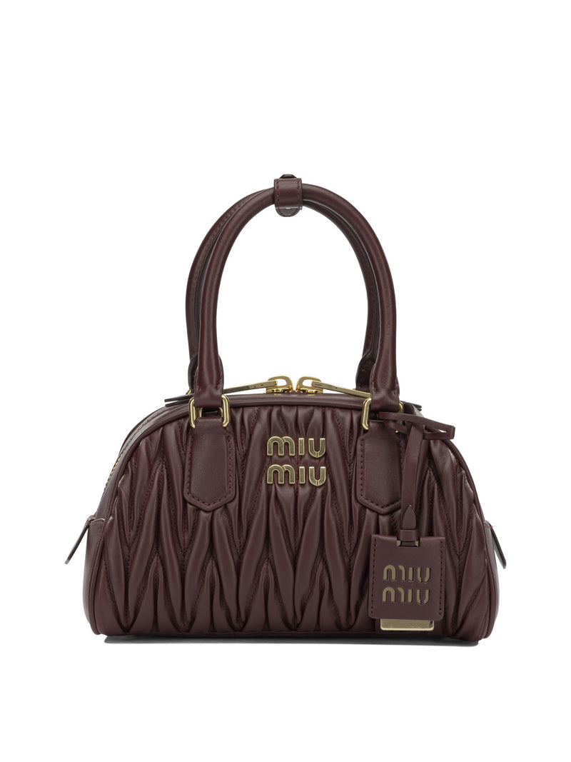 Miu Miu Bolso de mano pequeño Arcadie de Miu Miu color Burdeos - World Class Fashion