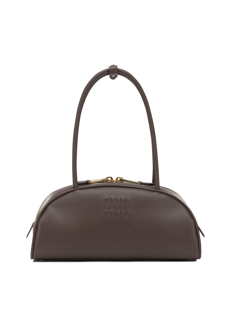 Miu Miu Bolso de mano mediano Miu Miu Beau, marrón, para mujer - World Class Fashion